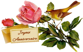 Gif animé joyeux anniversaire oiseau